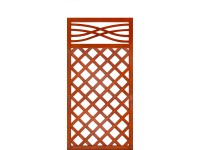 Malaga rácsos kerítéselem 180 cm x 90 cm tikfa Malaga rácsos kerítéselem 180 cm x 90 cm tikfa