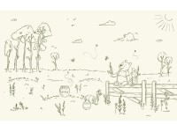 Komar nemszőtt fotótapéta Disney Winnie the Pooh Bee At One With Nature bézs