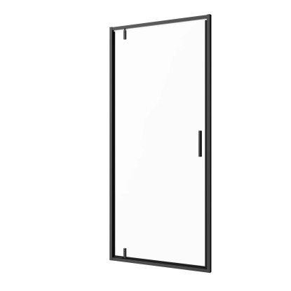 SANOSLIM pivot zuhanyajtó 90 x 200 cm matt fekete