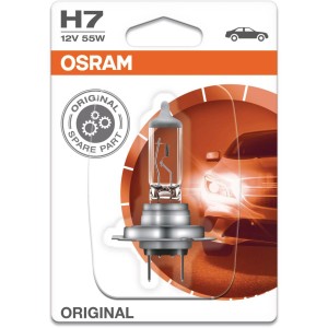 Osram H7 halogén fényszóró izzó, eredeti cserealkatrész.