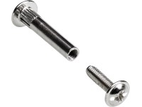 Összekötőcsavar hüvellyel M4 28 mm - 38 mm nikkelezett acél Összekötőcsavar hüvellyel M4 28 mm - 38 mm nikkelezett acél