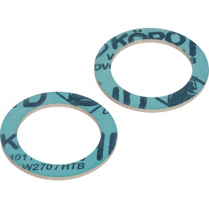 Két darab rosttömítés, Ø 27/38 mm, csövekhez és szaniter szereléshez.