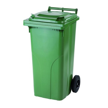 Műanyag hulladékgyűjtő zöld 120 l