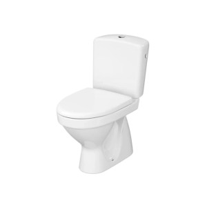 Fehér álló WC szett tartállyal fürdőszobába.