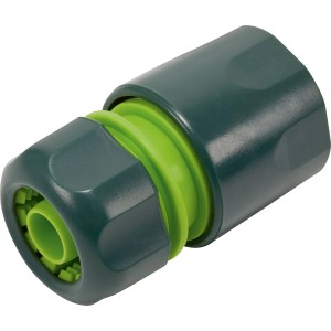 13 mm-es (1/2) tömlőcsatlakozó zöld/szürke műanyagból kerti tömlőkhöz.