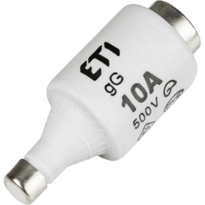 Fehér DII/E27 biztosíték, 10A lomha, 5 darabos csomag áramkörvédelemhez.