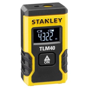 Sárga Stanley TLM40 lézeres távolságmérő a pontos mérésekhez.