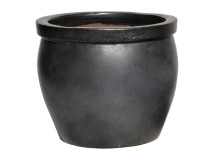 M Collections Delta Rim mázas kaspó 21 cm x 21 cm matt Fekete