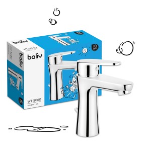 baliv WT-5060 króm mosdócsaptelep szögletes és kerek elemekkel.