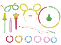 Világító pálcika bulikészlet többszínű