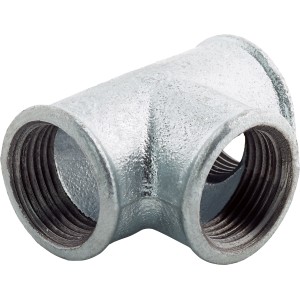 T-idom 30,3 mm (Rp 1) horganyzott temperöntvényből, víz- és fűtésrendszerekhez.
