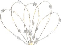 LED fényfüzér 2,2 m gyémántokkal melegfehér elemes LED fényfüzér 2,2 m gyémántokkal melegfehér elemes