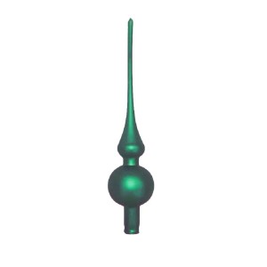 Zöld üveg csúcsdísz 26 cm