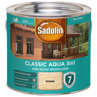 Sadolin Classic Aqua vizes vékonylazúr színtelen 2,5 l
