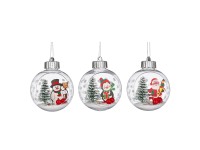 House of Seasons karácsonyi üveggömb 8 cm átmérő 3-féle változatban House of Seasons karácsonyi üveggömb 8 cm átmérő 3-féle változatban