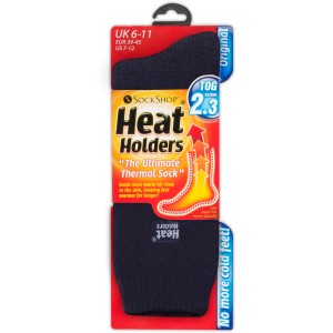 Heat Holders termozokni 39-42-es méretben csomagolásban, sötétkék. Munkaruházat a meleg lábakért.