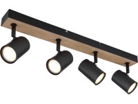 Globo Robby spotlámpa 4 izzós fekete matt 555 mm x 60 mm x 135 mm