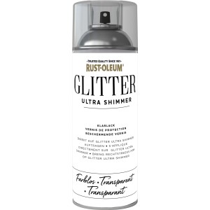 Rust-Oleum csillámfesték Ultra Shimmer színtelen lakk 400 ml-es spray csillogó hatásokhoz.