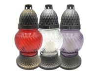 Temetői gyertya üveg 22 cm