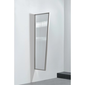 Gutta B2 oldalsó panel előtetőhöz, átlátszó üregkamrás lemez rozsdamentes acél hatással, 175x60x45 cm.