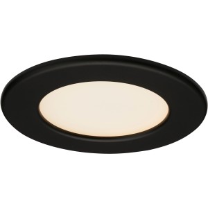 Matt fekete Brilo LED Thin süllyesztett spotlámpa (3 darabos készlet) mennyezeti szereléshez.