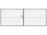 Kapu ipari kétszárnyú horganyzott 400 cm x 153 cm szürke