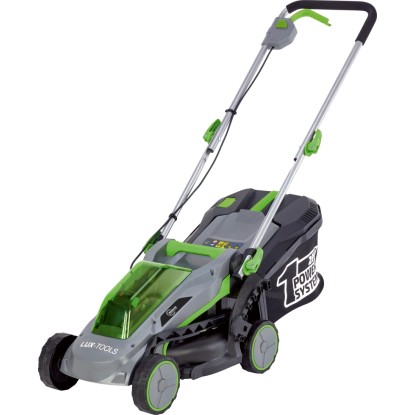 LUX-TOOLS 20 V akkus fűnyíró 1 PowerSystem A-RM-1x20/33 A szett 1 x 20 V-os akku