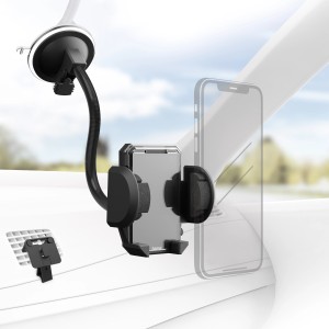Hama Multi 2in1 autós telefontartó, rugalmas rögzítés szellőzőre vagy ablakra, 360°-ban forgatható.