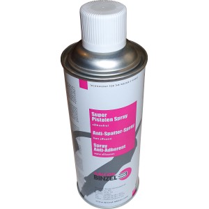 Hegesztőpisztolyokhoz való fröccsenésgátló spray, szilikonmentes.