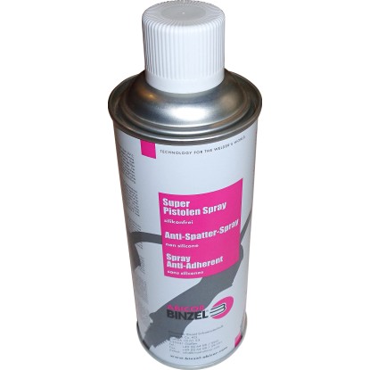 Hegesztőpisztolyokhoz való fröccsenésgátló spray, szilikonmentes.
