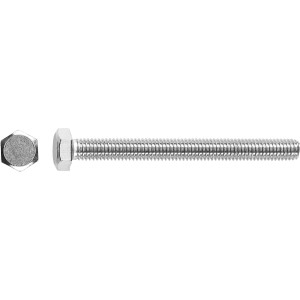 Rozsdamentes acél gépi csavar M8 x 60 mm teljes menettel, 50 darab.