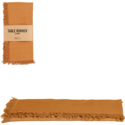 Mica Decorations Villia asztali futó okkersárga 180 cm x 45 cm