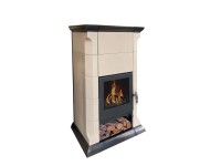 Domofire Berlin hordozható cserépkályha 8 kW bronz-pergamen Domofire Berlin hordozható cserépkályha 8 kW bronz-pergamen