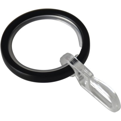 Gardinia Chicago függönykarikák csúszóbetéttel 20 mm átmérő fekete-matt 10 db