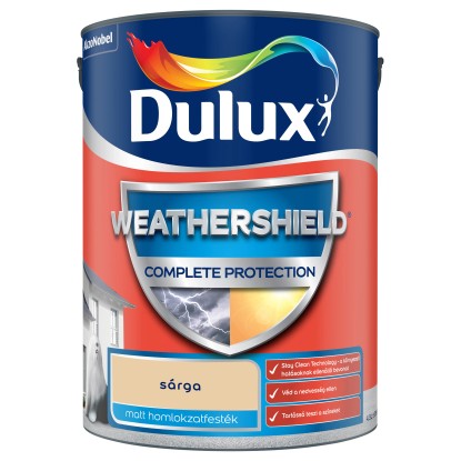 Dulux Weathershield Complete Protection homlokzatfesték sárga 4,5 l