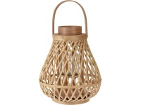 Rattan lámpa üveggel 30 cm
