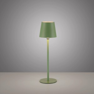 Zöld Just Light Boteria LED asztali lámpa, Ø 11 cm, 37 cm magas. Kültéri dekorációs lámpa.