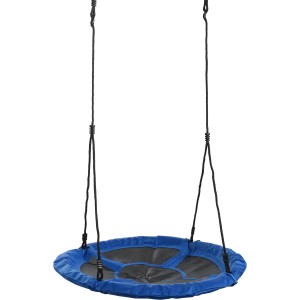 Kék SwingKing vászon fészekhinta, Ø 98 cm, állítható magasságú gyerekeknek.