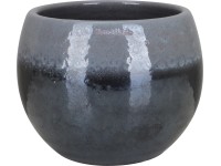 A.H.G. kaspó Luxa kerámia 20 cm átmérő x 19 cm antracit mázas