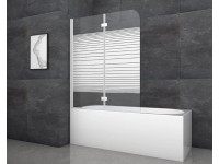 Aurlane White Stripes 2 kádparaván 115 cm x 140 cm fehér 2 szárnyú Aurlane White Stripes 2 kádparaván 115 cm x 140 cm fehér 2 szárnyú