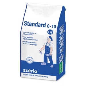 Zsák speciális glettanyag Standard 0-10, 5kg, bel- és kültéri használatra. Fagyálló.