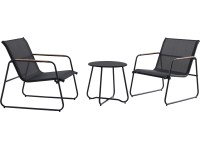 Whitton erkélygarnitúra 3 részes acél fekete