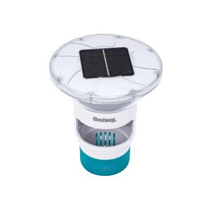 Bestway Solar Glow vegyszeradagoló LED-es lámpával és napelem, úszó adagoló medencéhez.