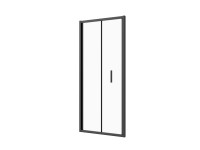 SANOSLIM csukló zuhanyajtó 80 x 200 cm matt fekete
