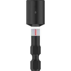 Robusztus fekete Bosch Impact Control dugókulcs 50mm, SW 8mm, ütvecsavarozókhoz.
