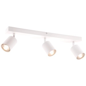 Fehér, 3 ágú Brilliant Taio LED mennyezeti spotlámpa, 52,5 cm széles.