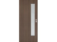 Dekorfóliás MDF beltéri ajtó üveges balos dió 75 cm x 210 cm