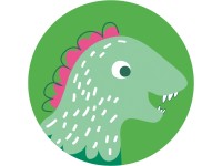 Komar nemszőtt fotótapéta Dot Little DinoTyranno öntapadó átmérő 125 cm