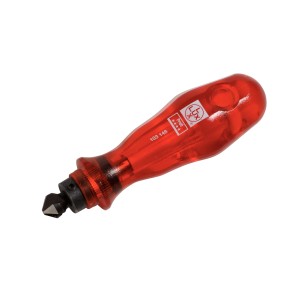 LUX HSS 12 mm-es kézi süllyesztő piros nyéllel fa és fém sorjázásához.