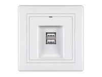 MV5 USB töltő aljzat dupla 2.1A fehér